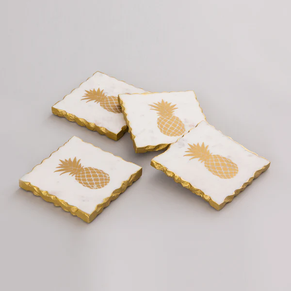 WHITE MARBLE COASTERS