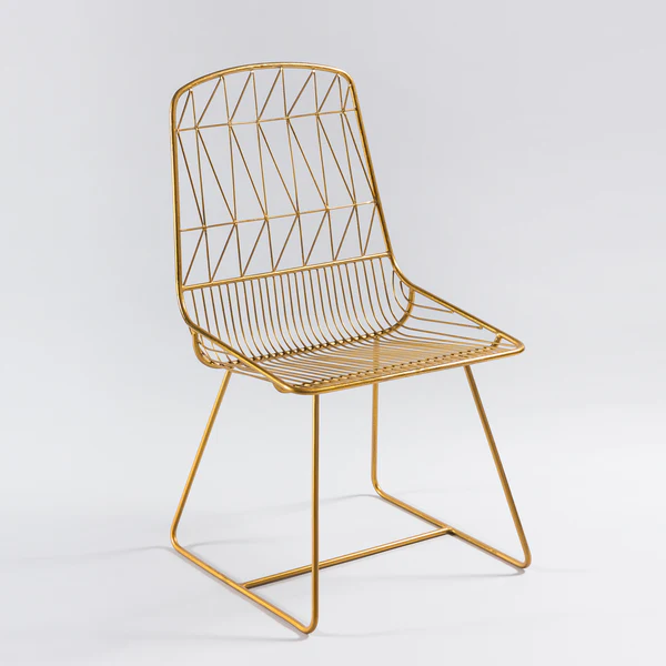 GOLD CRISS-CROSS CHAIR