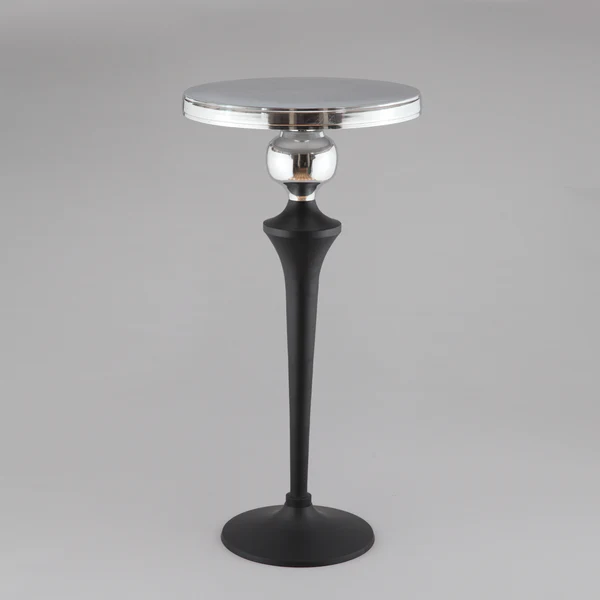 SLIVER-BLACK LONG SIDE TABLE