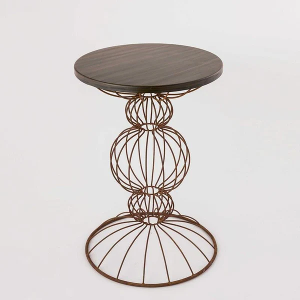 RUSTIC ROUND SIDE TABLE